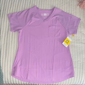 Wonder Wink Lavender V-Neck Scrub Top